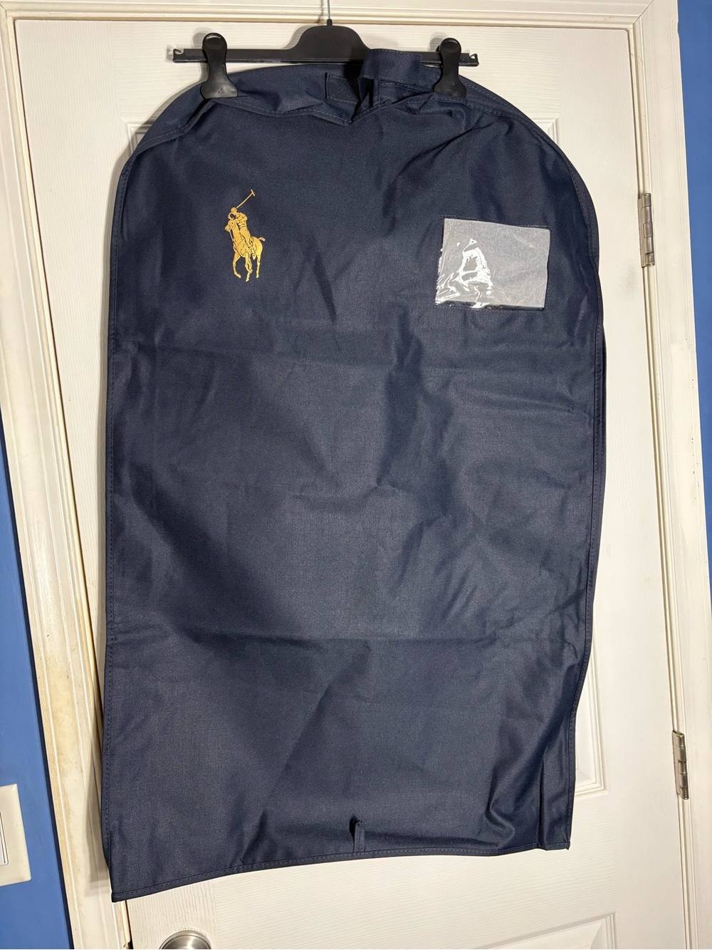 Polo by Ralph Lauren Navy Garment Bag with Gold Pony Logo